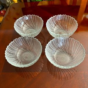 Arcoroc France Seabreeze Swirl Salad Bowls, Set of 4